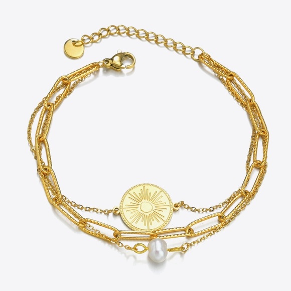 Radiant Wealth Gold Coin Bracelet - Picture 1 of 4